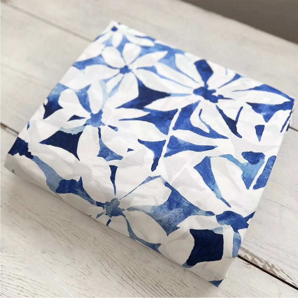 Ralph Lauren Home Alix Floral KING Duvet Cover Blue White Watercolor Navy - Picture 4 of 9